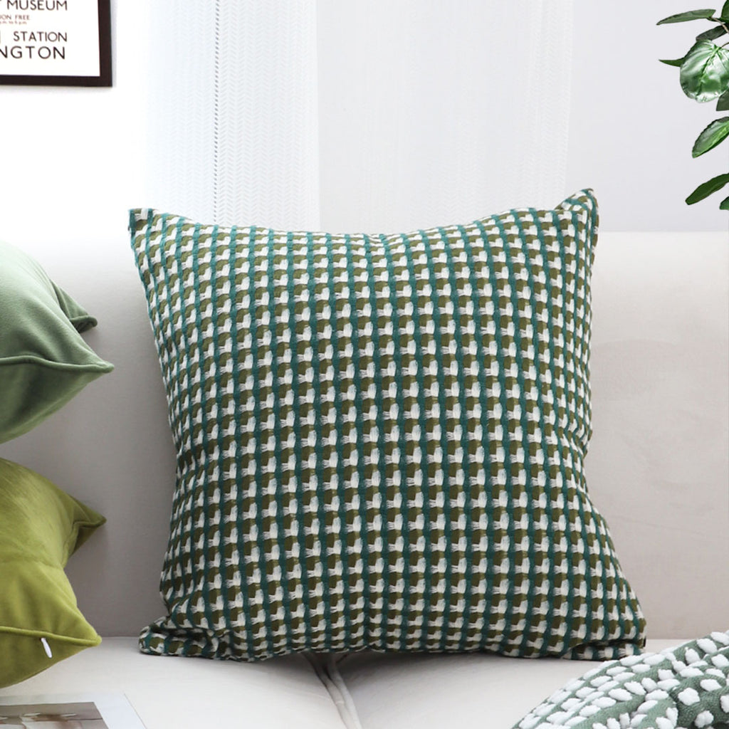 SOGA 45cm Subtle Green Foliage Pillow SquareThrow Pillow