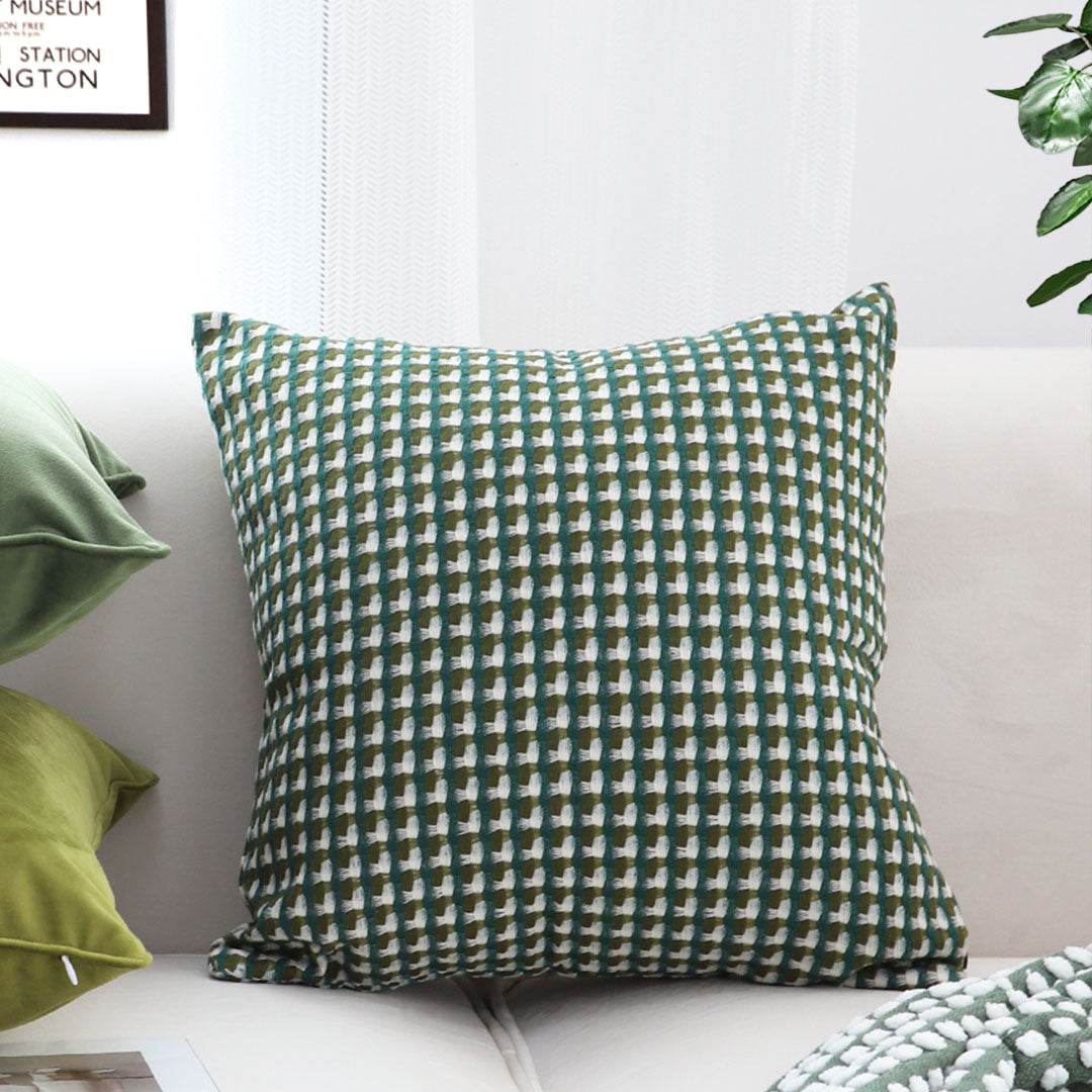SOGA 45cm Subtle Green Foliage Pillow SquareThrow Pillow