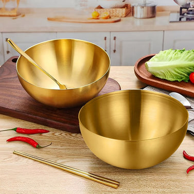 SOGA 15cm Gold Salad Bowl with Model 201 Elegant and Durable Kitchen Essential