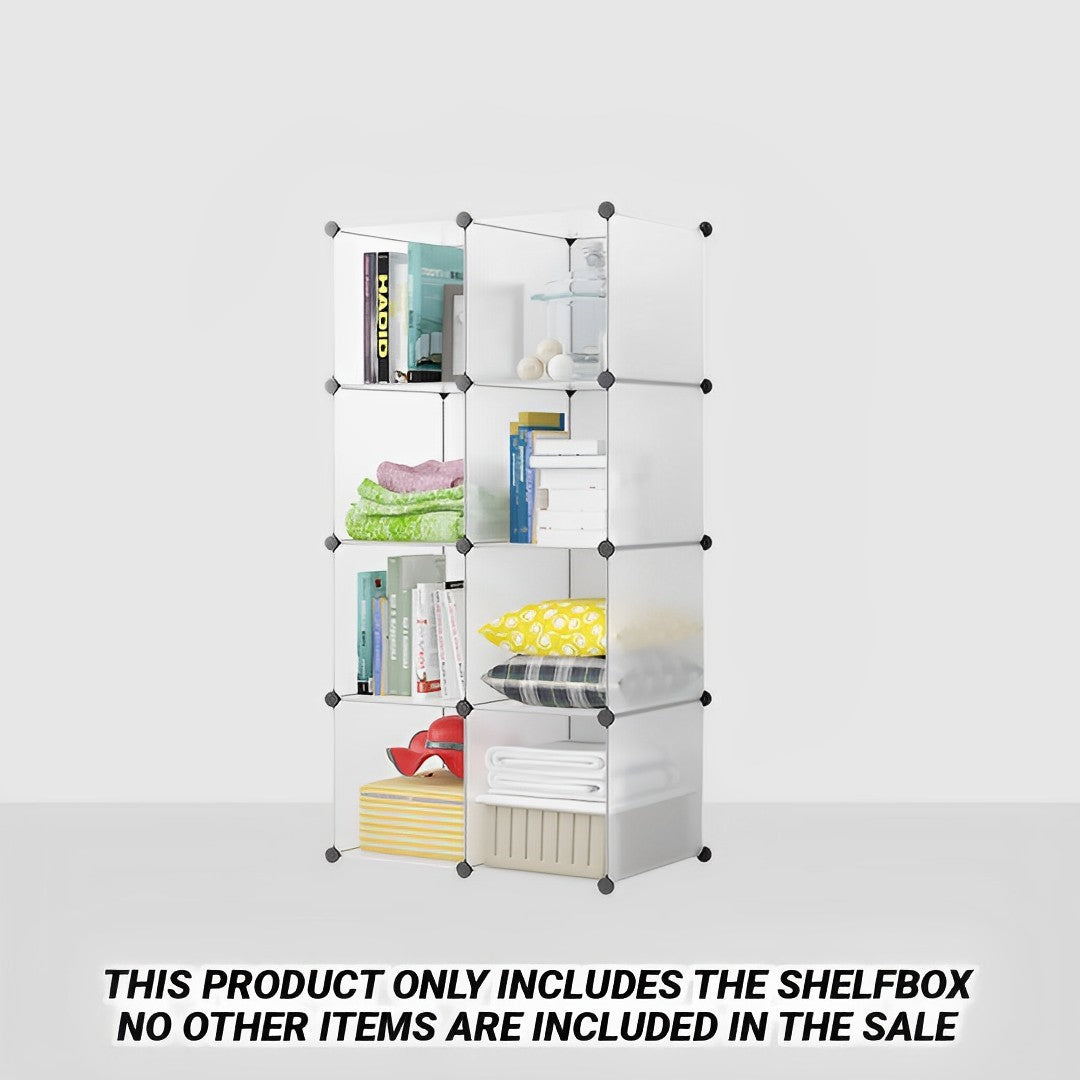8-Cube Transparent Shelf Box
