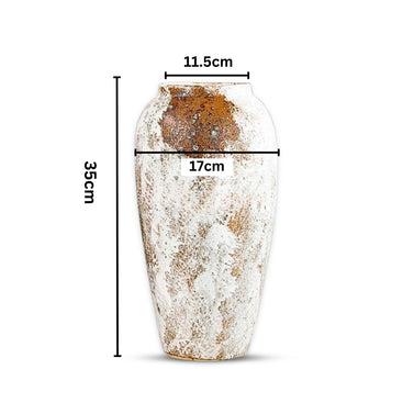 SOGA 35x17 Gradient White Large Ceramic Flower Vase Elegant Living Room Home Decor