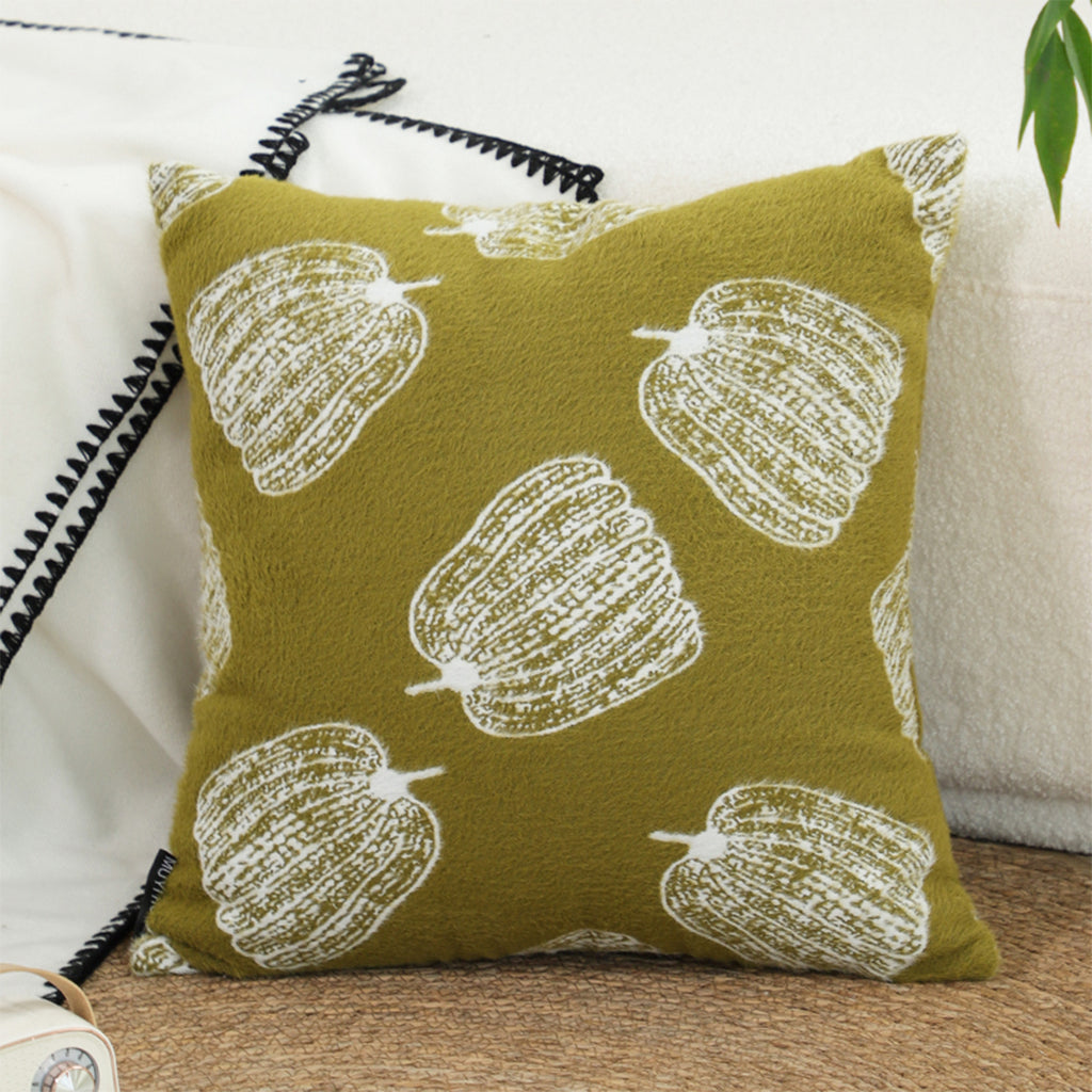 50cm Throw Pillow Green Autumn Harvest pumpkin Print Home Decor