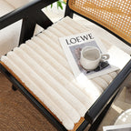 SOGA 45cm Cream Corduroy Square Soft Leaning Plush Backrest Throw Seat Pillow