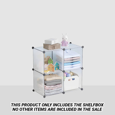 4-Cube Transparent Shelf Box