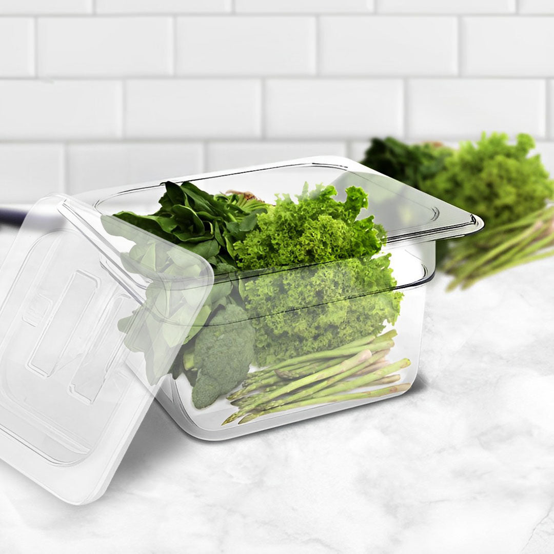 150mm Clear GN Pan 1/6 Food Tray with Lid