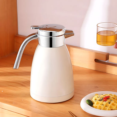 1.2L Stainless Steel Water Bottle White