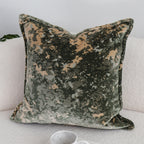 SOGA 50cm Green Gold Crushed Velvet Decorative Throw Pillow