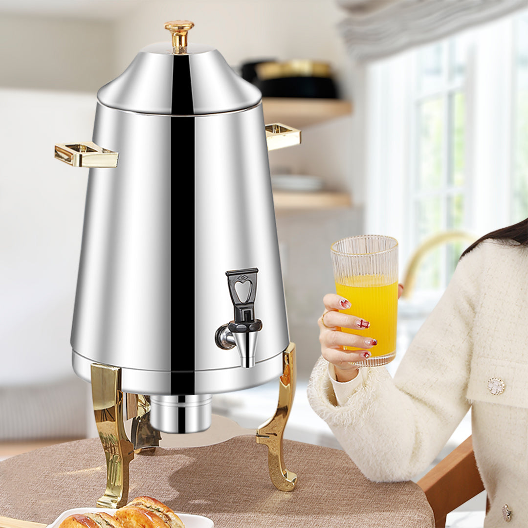 Stainless Steel Dispenser Beverage Juicer Container Jug with Side Handles