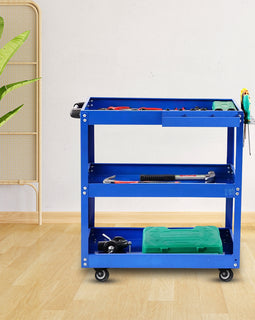 3 Tier Tool Storage Cart Blue