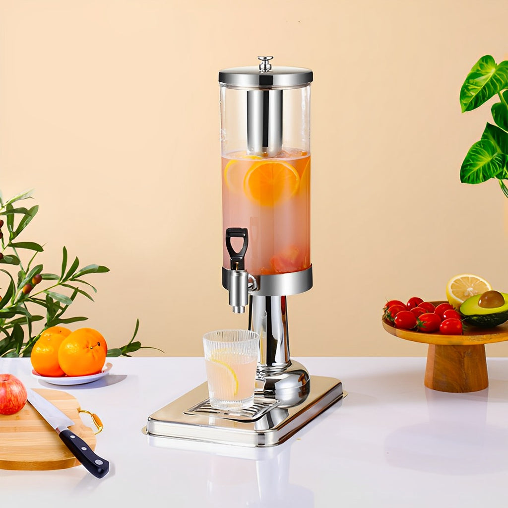 Single 3L Silver Stainless Steel Beverage Dispenser
