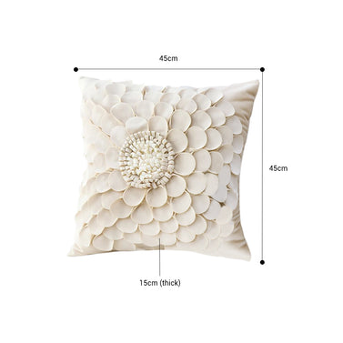 SOGA 45cm Pillow Sunflower Cover 100% Cotton Covers Linen Case Cushion Throw Pillow