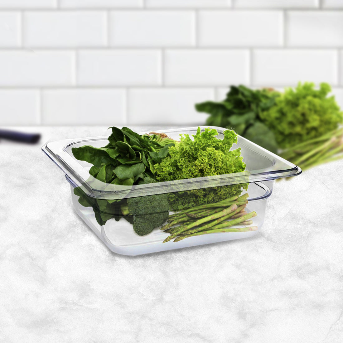 65mm Clear GN Pan 1/6 Food Tray