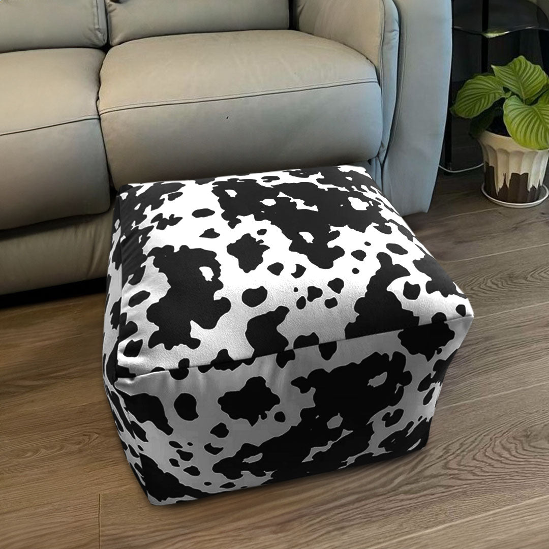 55x35cm Squared Soft Pouffe Seat Cushion Elegant Home