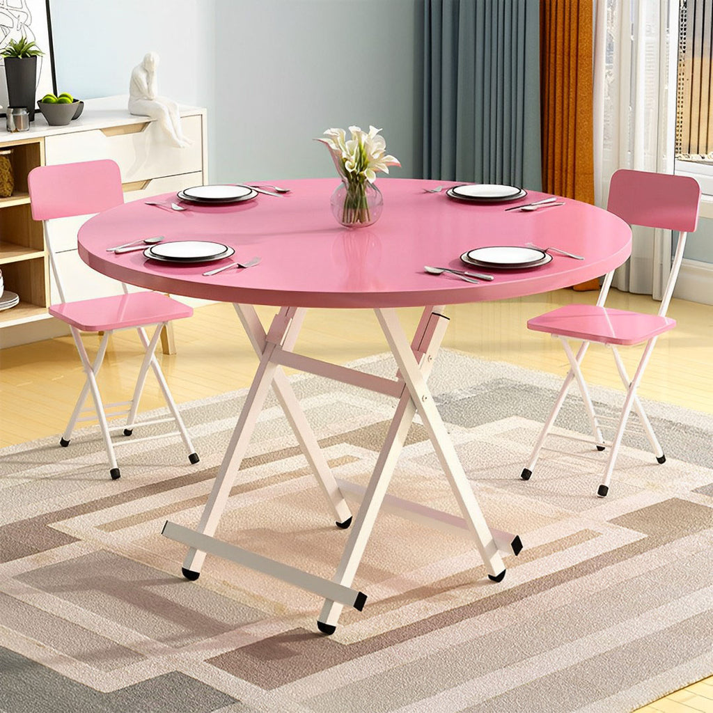 Pink Round Dining Table