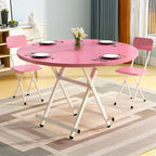 Pink Round Dining Table