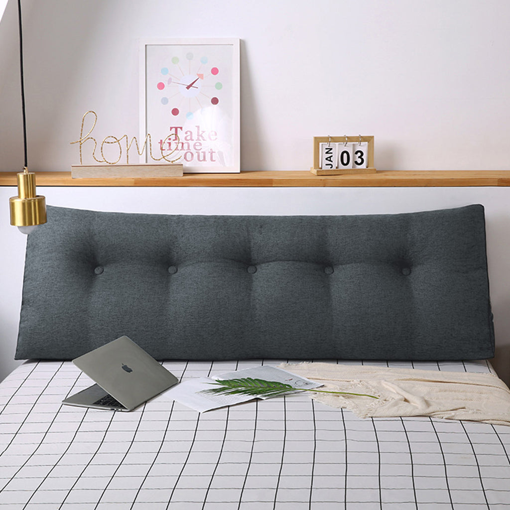 150cm Dark Grey Wedge Bed Cushion