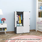 3 Tier 6-Cube Portable Wardrobe