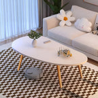 SOGA 80x40cm White Living Room Nordic  Coffee Table Simple Modern Home Style