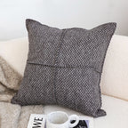 SOGA 45cm Herringbone Textured Woven Square Throw Pillow