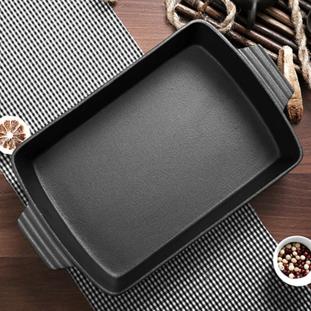 38cm Cast Iron Rectangle Bread Baking Dish