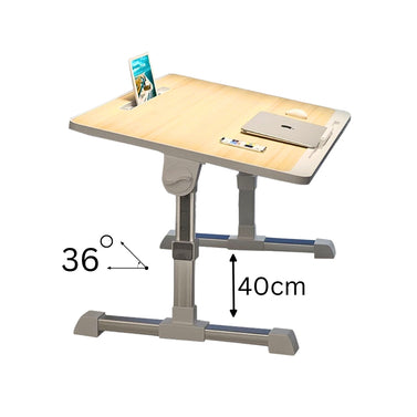 SOGA 60X40cm Wood Small Laptop Bed Portable Foldable Study Table Adjustable