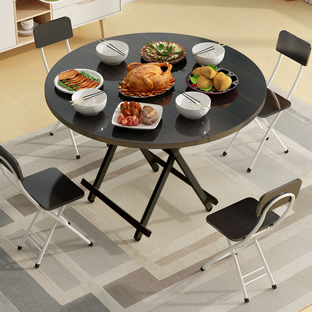 Black Round Dining Table