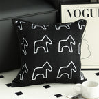 45cm Throw Pillow Black Teddy Fleece Square
