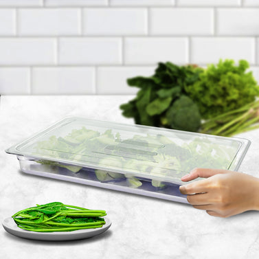 65mm Clear GN Pan 1/2 Food Tray with Lid