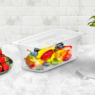 100mm Clear GN Pan 1/3 Food Tray with Lid