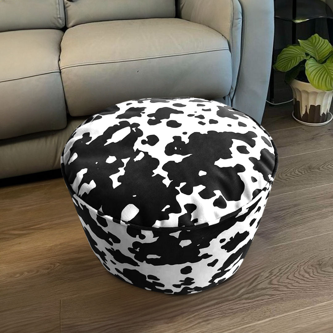 48x35cm Round Soft Pouffe Seat Cushion Elegant Home Accent Décor
