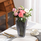 SOGA 28cm Modern Gray Ceramic Glass Vase Home Decor