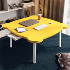 Yellow Minimalist Cat Ear Portable Floor Table