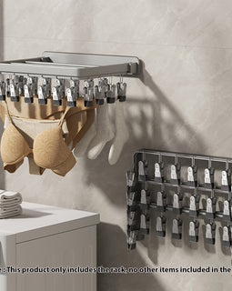 Wall-Mounted Multi-Clamp  Clothes Hanger