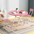Pink Round Dining Table