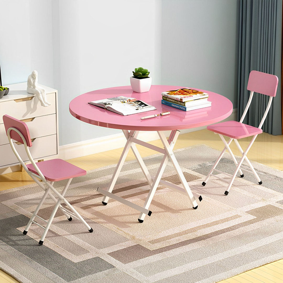 Pink Round Dining Table