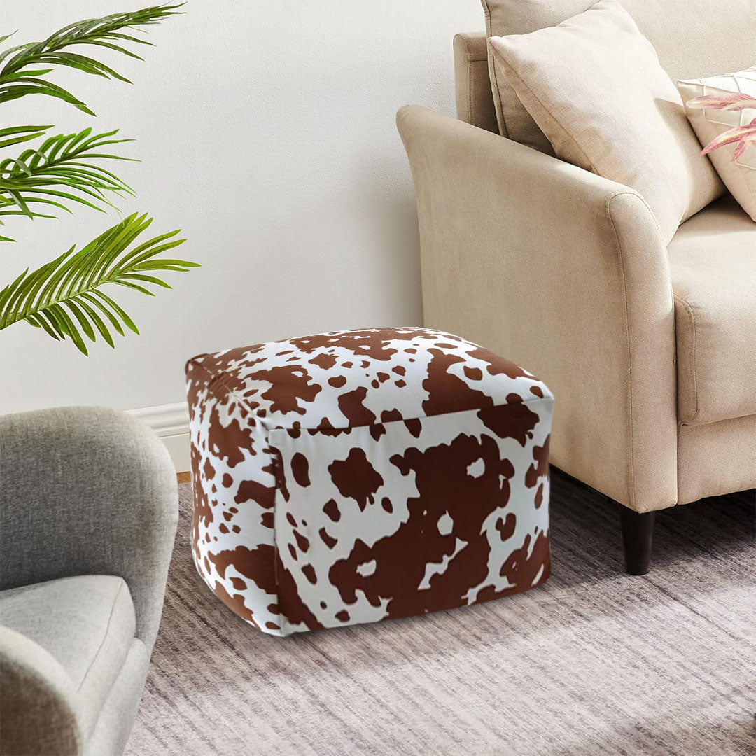 55x35cm Squared Soft Pouffe Seat Cushion Elegant Home Accent