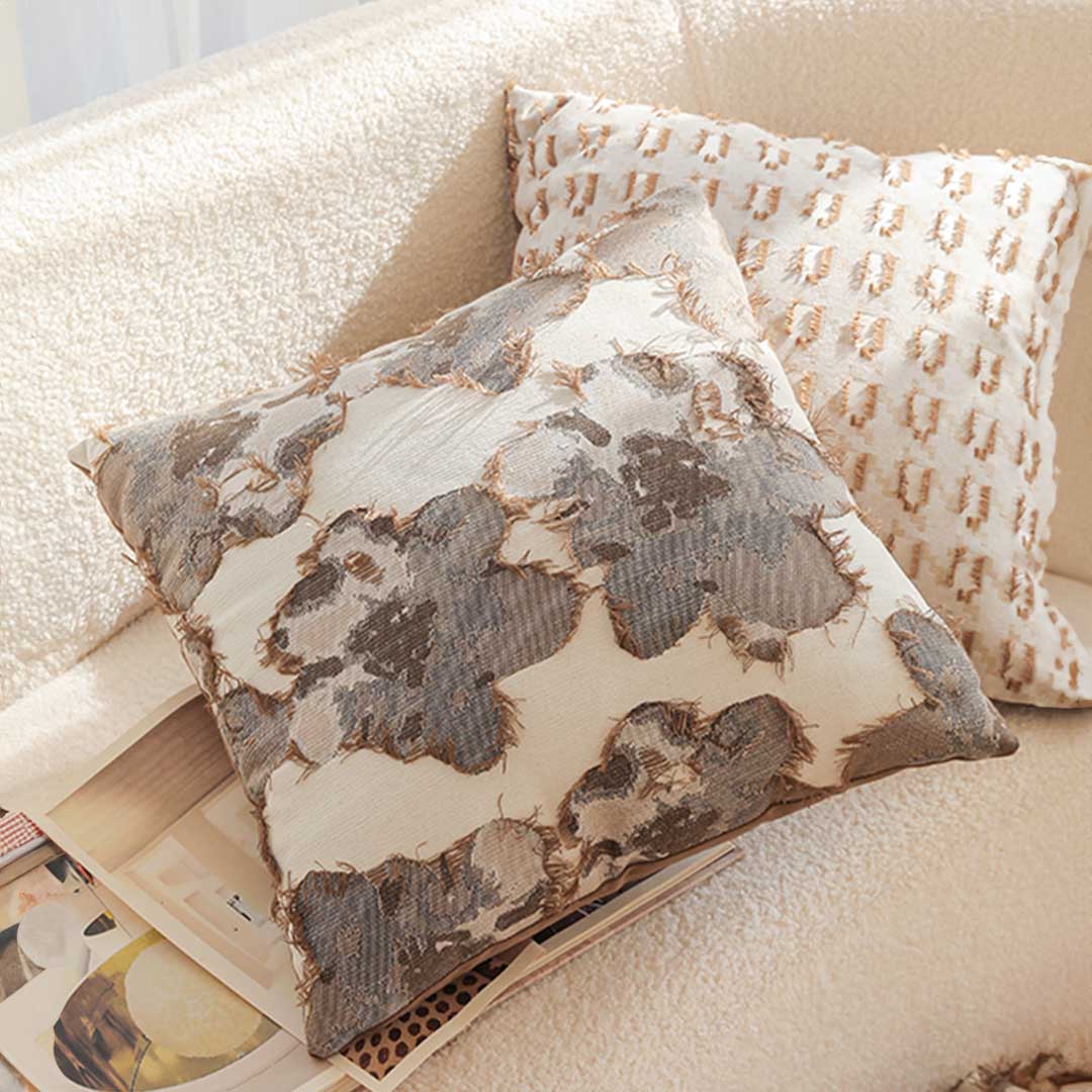SOGA 50cm Vintage Embroidered Floral Throw Pillow