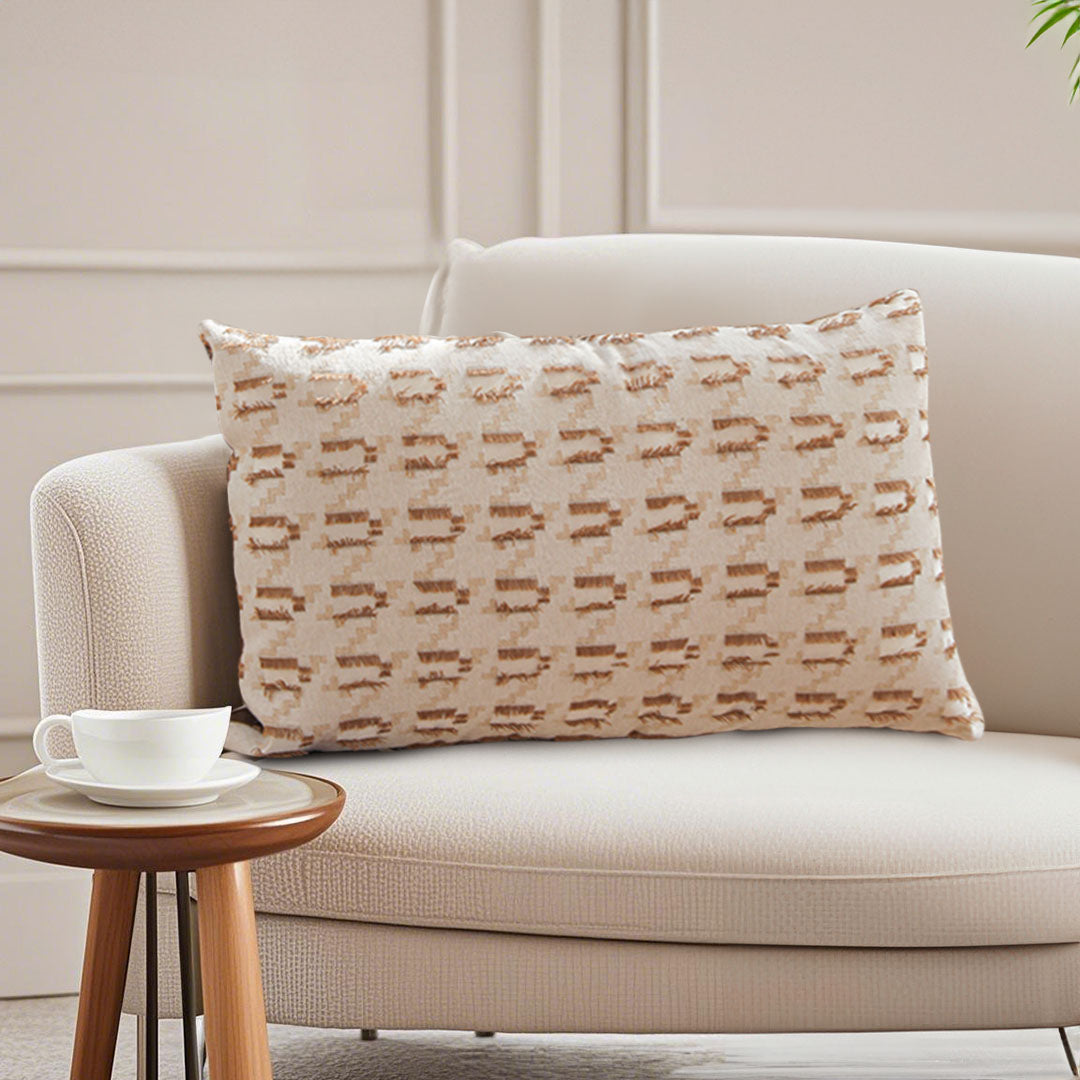 SOGA 35cm Embroidered Geometric Throw Pillow