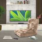 Floor Recliner Folding Lounge Light Apricot