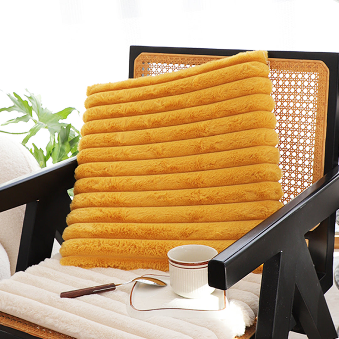 SOGA 2X 45cm Golden Corduroy Soft Leaning Plush  Seat Pillow