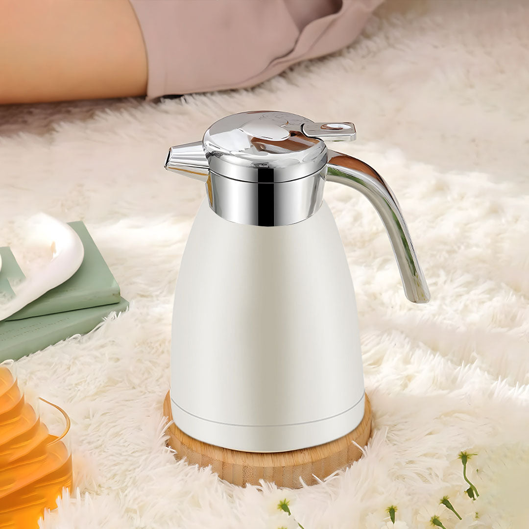 1.8L Stainless Steel Water Bottle White