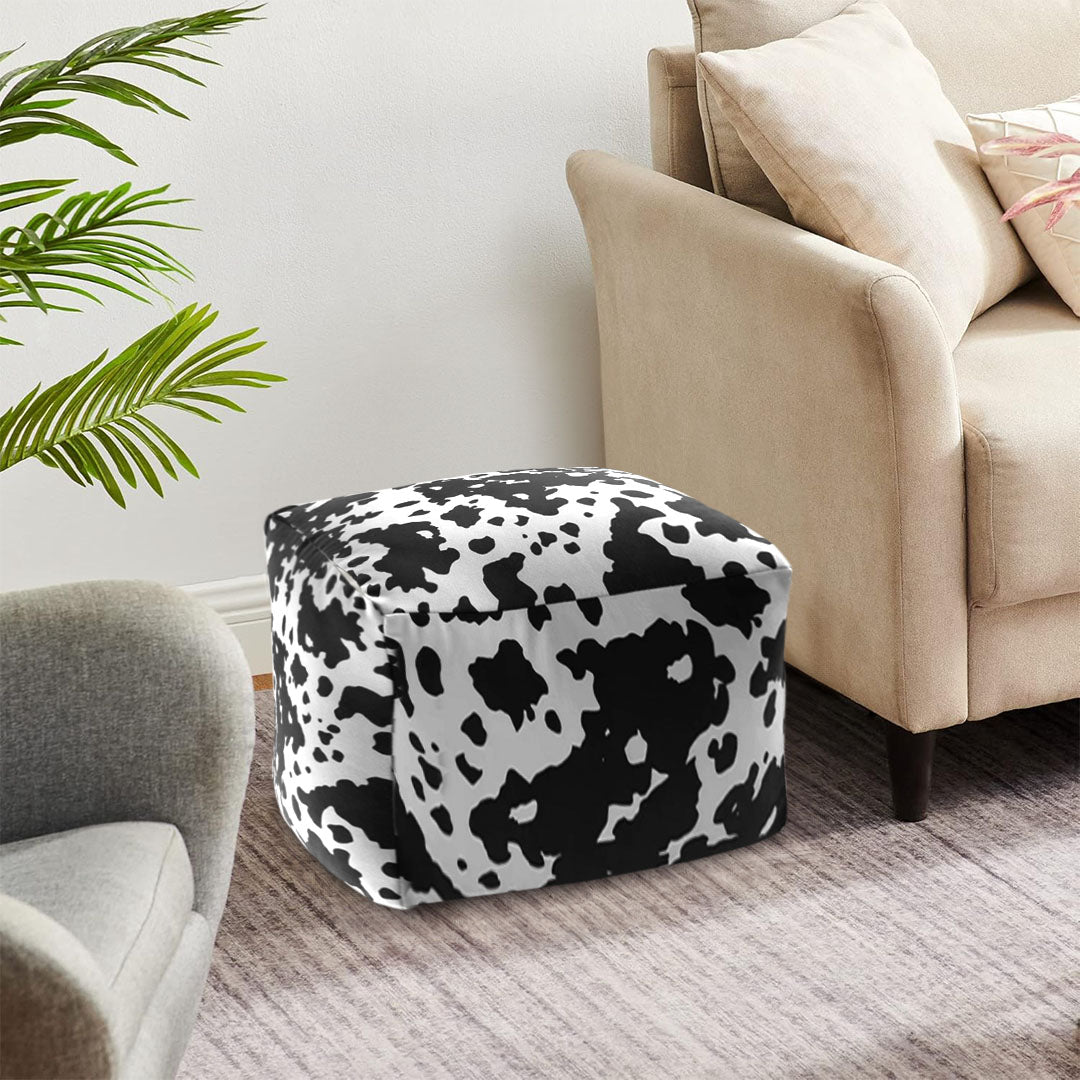 55x35cm Squared Soft Pouffe Seat Cushion Elegant Home