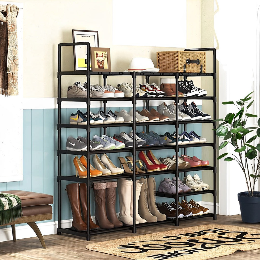 19-Shelf Tier Shoe Storage Shelf with Handle