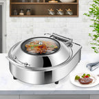 Stainless Steel Round Chafing Dish with Top Lid