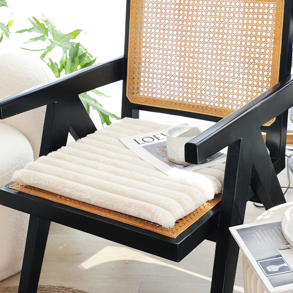 SOGA 2X 45cm Cream Corduroy Soft Leaning Plush Backrest Seat Pillow