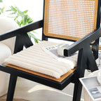 SOGA 2X 45cm Cream Corduroy Soft Leaning Plush Backrest Seat Pillow