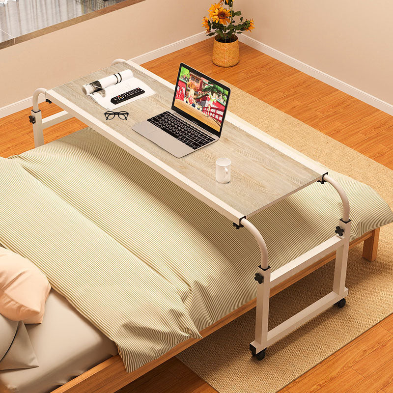 140x45cm Wood Cross Bed Movable Desk Table w/ Adjustable Length & Height