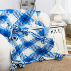90x200cm Throw Blanket  Blue Deep Sea Gradient Dyed Art