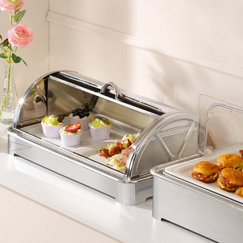 SOGA 59x38.5cm Silver Chafing Dish Buffet Server for Kitchen Dining Essential