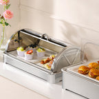SOGA 59x38.5cm Silver Chafing Dish Buffet Server for Kitchen Dining Essential